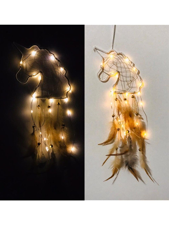 Unicorn Kahverengi Işıklı Düş Kapanı