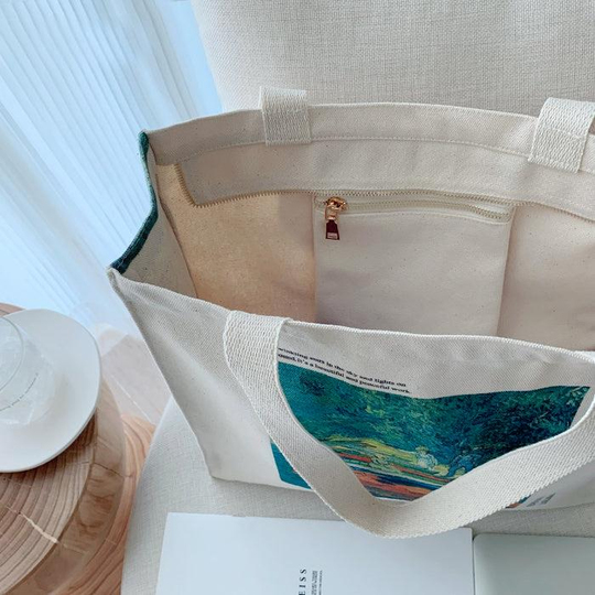 Van Gogh Auvers Sur Oise Tote Bag Kanvas Çanta 