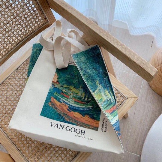 Van Gogh Auvers Sur Oise Tote Bag Kanvas Çanta 