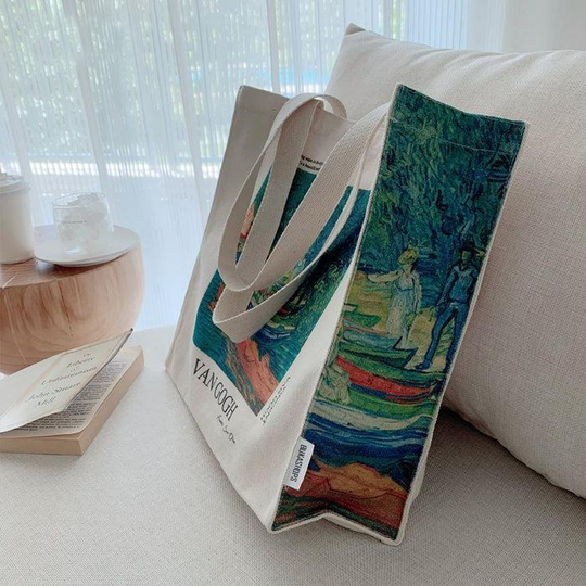 Van Gogh Auvers Sur Oise Tote Bag Kanvas Çanta 