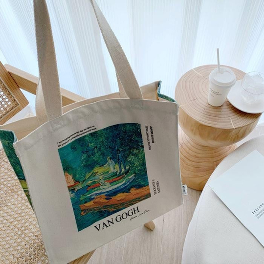 Van Gogh Auvers Sur Oise Tote Bag Kanvas Çanta 