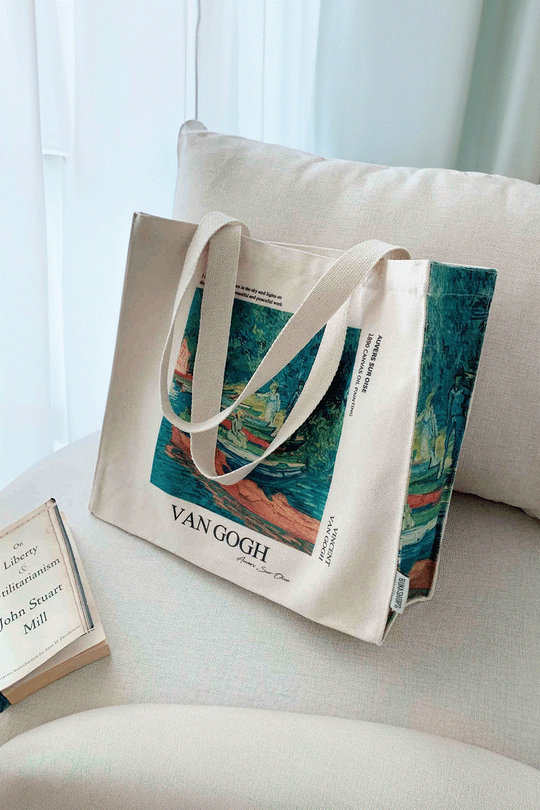 Van Gogh Auvers Sur Oise Tote Bag Kanvas Çanta 