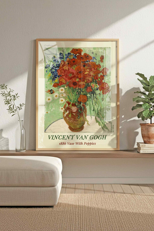 Van Gogh ve Picasso 3'lü Çerçeveli Tablo Seti Çerçeveli Renk Seçenekli