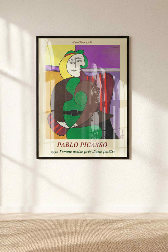 Van Gogh ve Picasso 3'lü Çerçeveli Tablo Seti Çerçeveli Renk Seçenekli