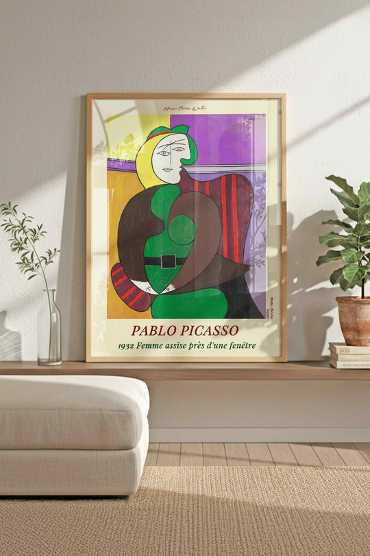 Van Gogh ve Picasso 3'lü Çerçeveli Tablo Seti Çerçeveli Renk Seçenekli