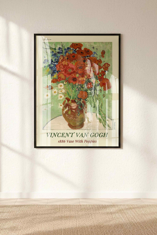 Van Gogh ve Picasso 3'lü Çerçeveli Tablo Seti Çerçeveli Renk Seçenekli