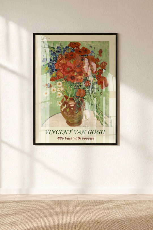 Van Gogh ve Picasso 3'lü Çerçeveli Tablo Seti Çerçeveli Renk Seçenekli