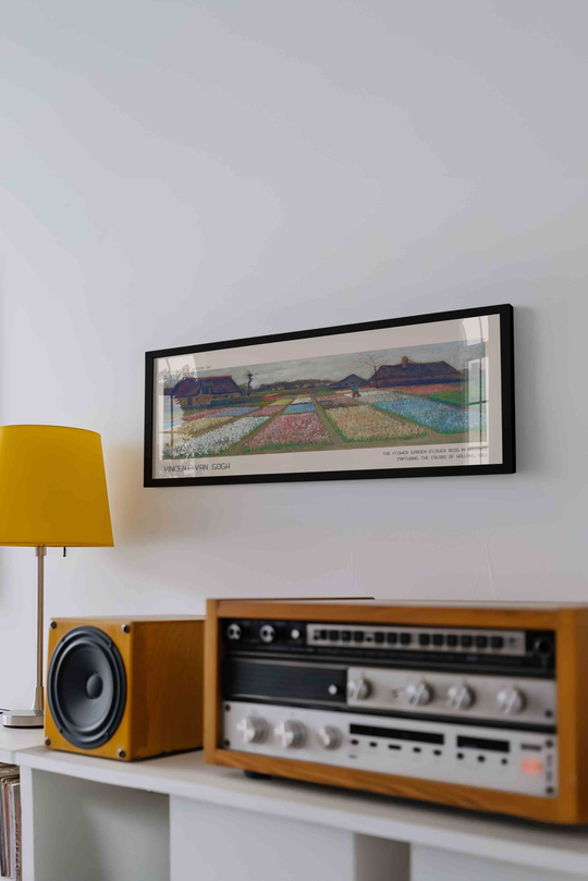 Vincent van Gogh Hollanda Çiçek Bahçesi Panoramik Çerçeveli Tablo
