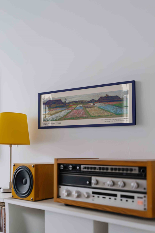 Vincent van Gogh Hollanda Çiçek Bahçesi Panoramik Çerçeveli Tablo