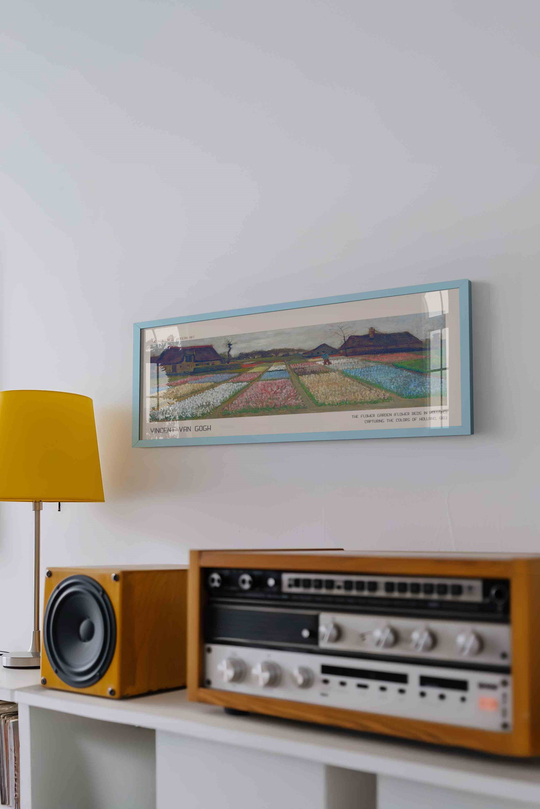 Vincent van Gogh Hollanda Çiçek Bahçesi Panoramik Çerçeveli Tablo