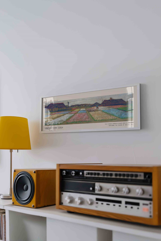 Vincent van Gogh Hollanda Çiçek Bahçesi Panoramik Çerçeveli Tablo