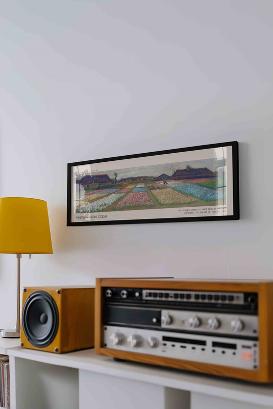 Vincent van Gogh Hollanda Çiçek Bahçesi Panoramik Çerçeveli Tablo
