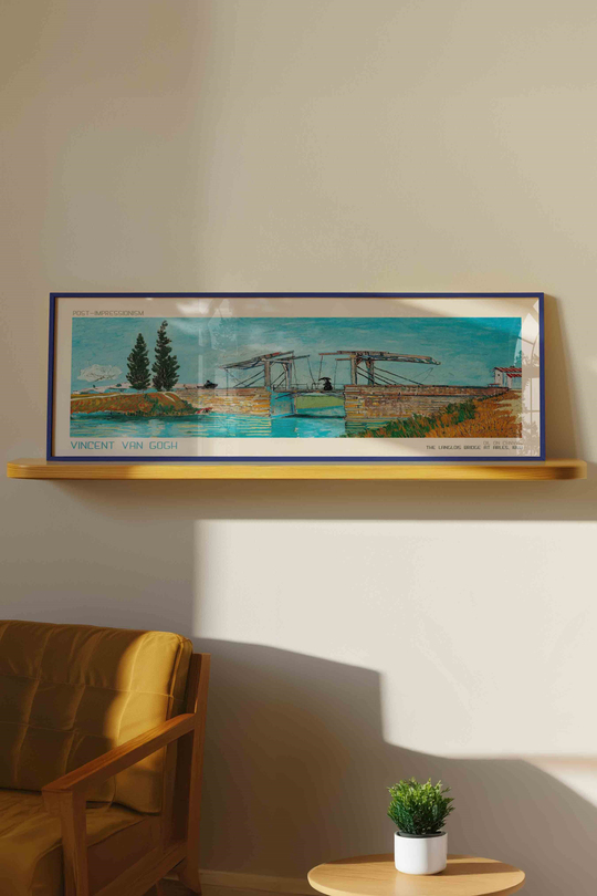 Vincent van Gogh Langlois Köprüsü Panoramik Çerçeveli Tablo