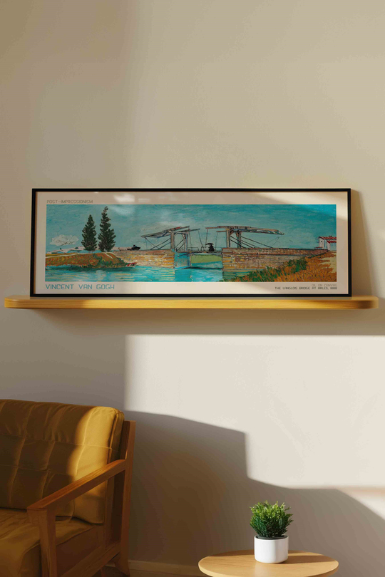 Vincent van Gogh Langlois Köprüsü Panoramik Çerçeveli Tablo