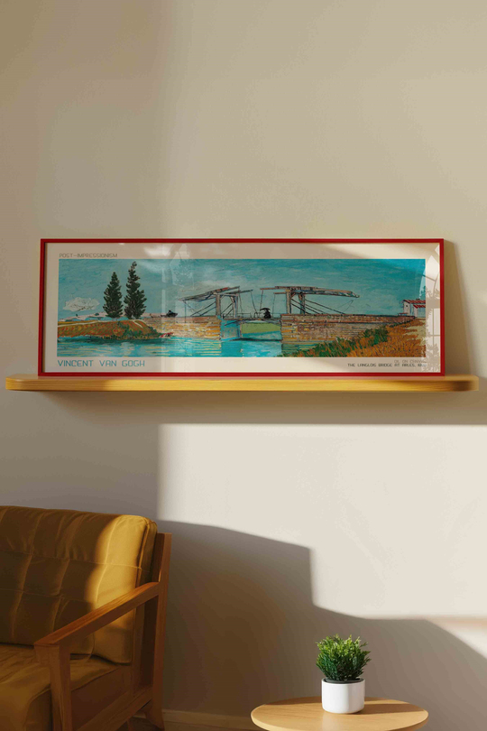 Vincent van Gogh Langlois Köprüsü Panoramik Çerçeveli Tablo