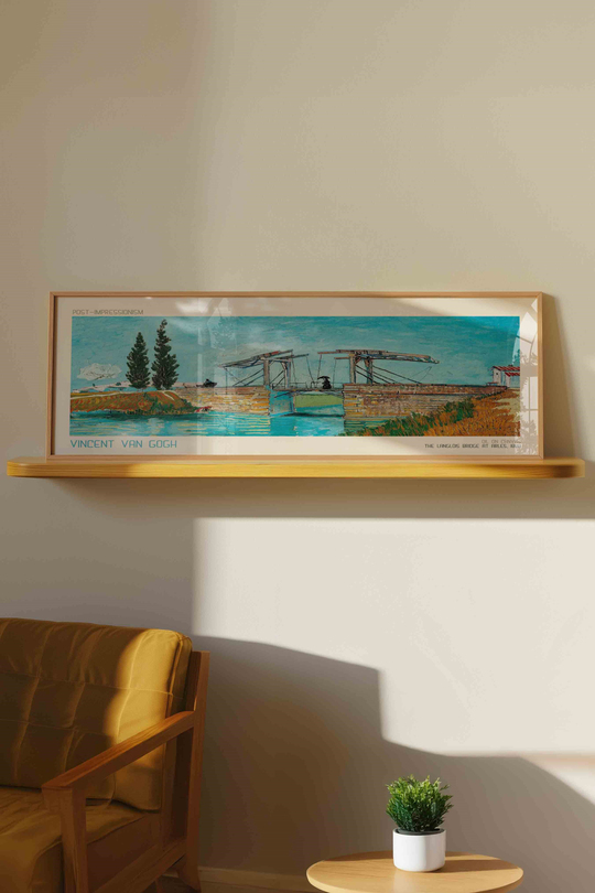 Vincent van Gogh Langlois Köprüsü Panoramik Çerçeveli Tablo