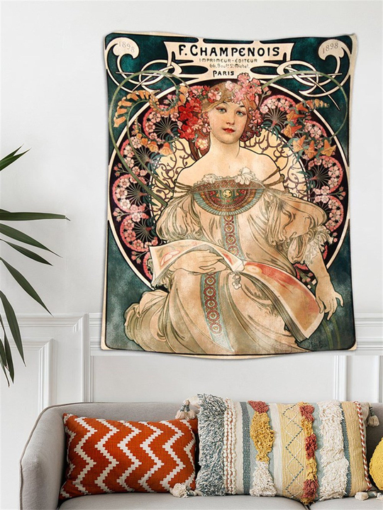 Vintage Champenois Kadife Duvar Halısı 70x100 cm