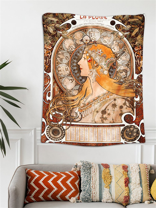 Vintage La Plume Kadife Duvar Halısı 70x100 cm