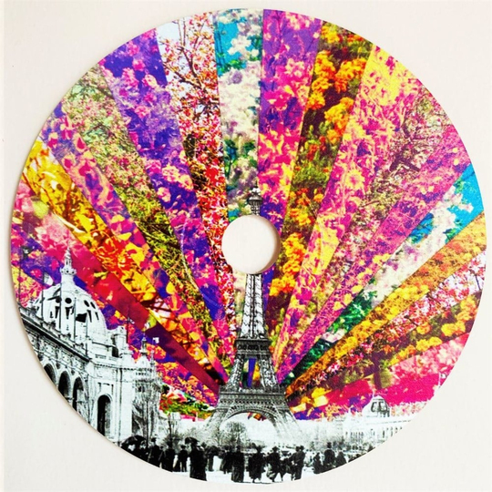 Vintage Paris Gezegenler Cd Boyama Dekor