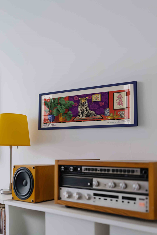 Wild at Home Leopar Maksimalist Panoramik Çerçeveli Tablo