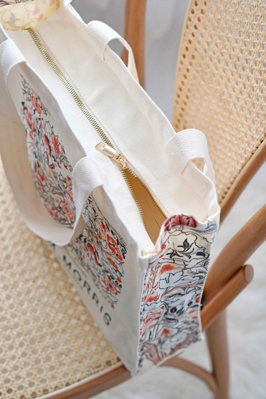 William Morris Flower Pattern Tote Bag Kanvas Çanta 