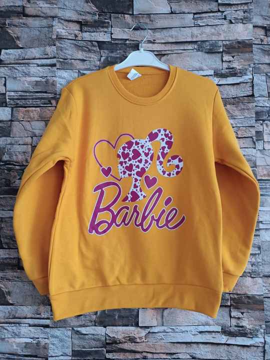 Barbie Yazılı Kız Sweatshirt - Somon