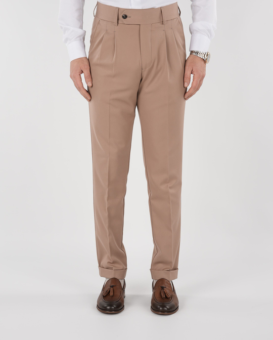 Bürke Men's Cream Color Italian Cut Quality Flexible Lycra Ankle Length  Fabric Trousers - Trendyol