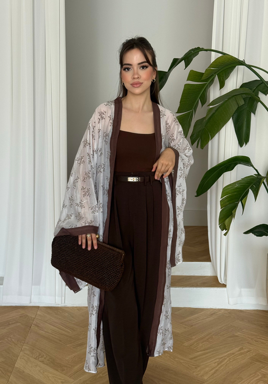 Kemerli Çift Pileli Pantolon