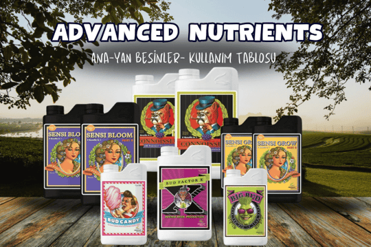 advanced nutrients, bitki besin kullanım tablosu,