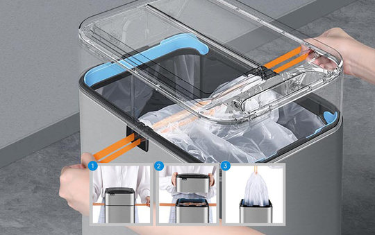 MAS5535-60L Ozon Temizlemeli Sensörlü Akıllı Çöp Kutusu | Mase Mode