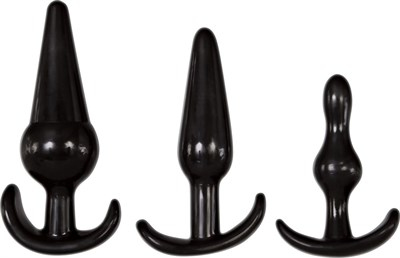 4 Parça Anal Plug Seti - Siyah