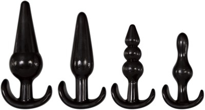 4 Parça Anal Plug Seti - Siyah