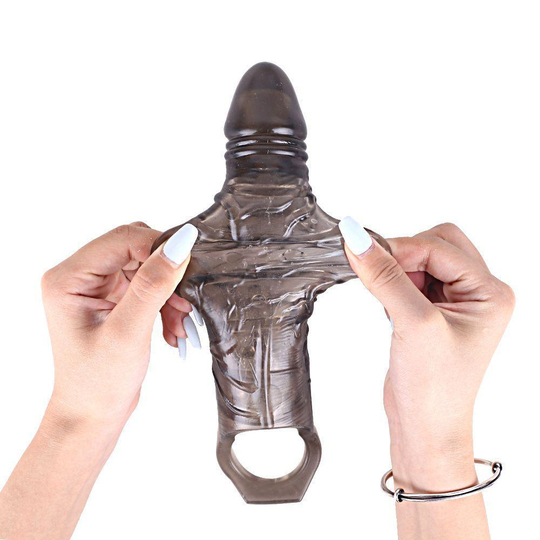 6 cm Dolgulu Realistik Zenci Penis Kılıfı