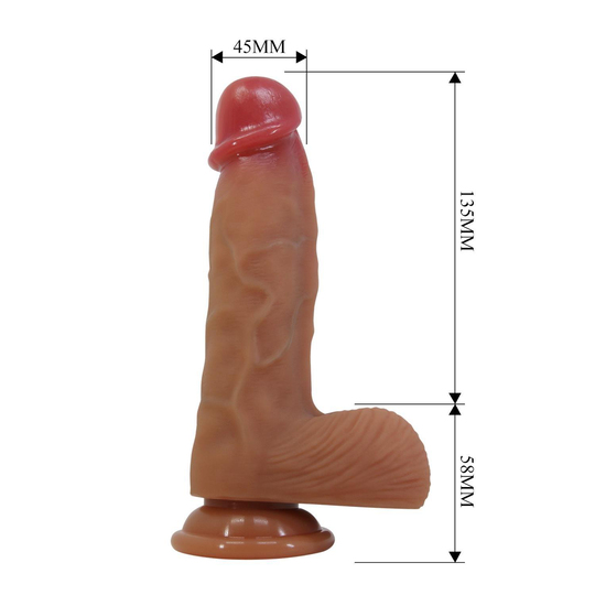 Belden Bağlamalı 17,3 cm Realistik Vantuzlu Dildo Penis - Duvall