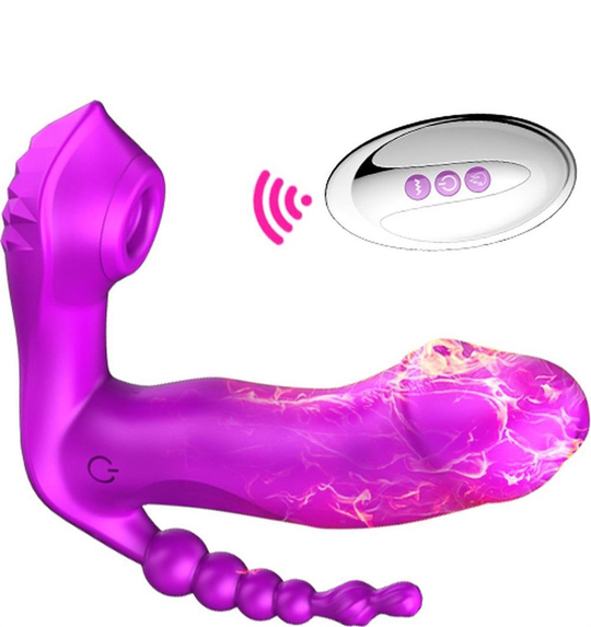 USB Şarjlı Uzaktan Kumandalı Klitoris Emme Fonksiyonlu Çamaşır Altı Isıtmalı Teknolojik Vibratör
