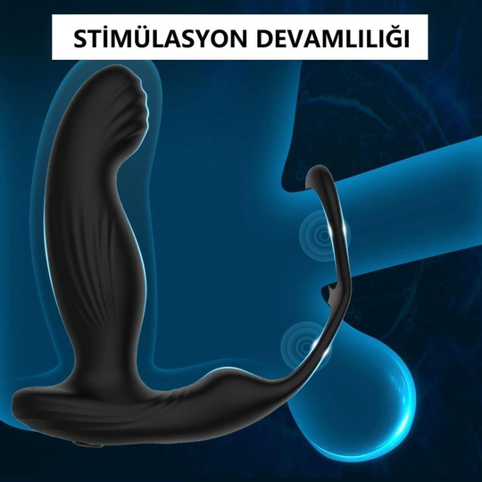 Uzaktan Kumandalı Isıtmalı Penis Halkası USB Şarjlı Titreşimli Anal Plug