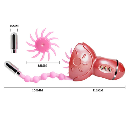  VibratörlerLilituShop12 Anal Titreşim ve 6 Vajinal Dil Uyarım Fonksiyonlu Teknolojik Vibratör