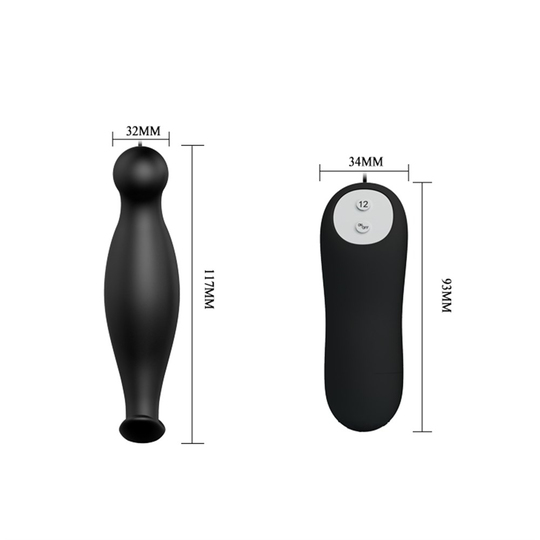 Anal PlugLilituShop12 Fonksiyon Kumandalı 11,7 cm Titreşimli Anal Plug