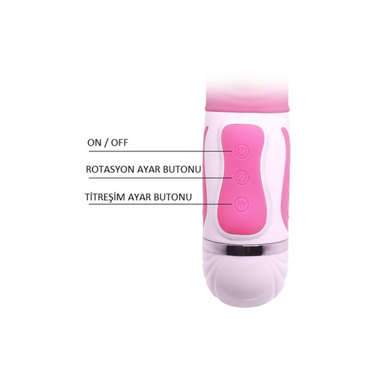  VibratörlerLilituShop12 Fonksiyonlu & 4 Rotasyon Özellikli Oynar Başlı Teknolojik Vibratör - Antoine
