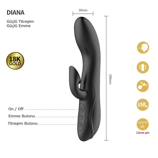  VibratörlerLilituShop12 Parçalı 18K Altın Kaplamalı Elit Vibratör Seti - Queen's Collection