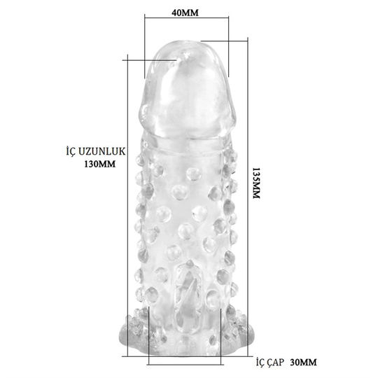  Penis Kılıfları HalkalarıLilituShop13,5 cm Klitoral Uyarıcılı Tırtıklı Penis Kılıfı