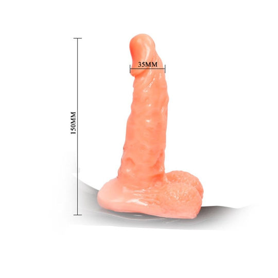 Titreşimli Straponlar PenislerLilituShop15 cm Belden Bağlamalı İçi Dolu Strapon Penis