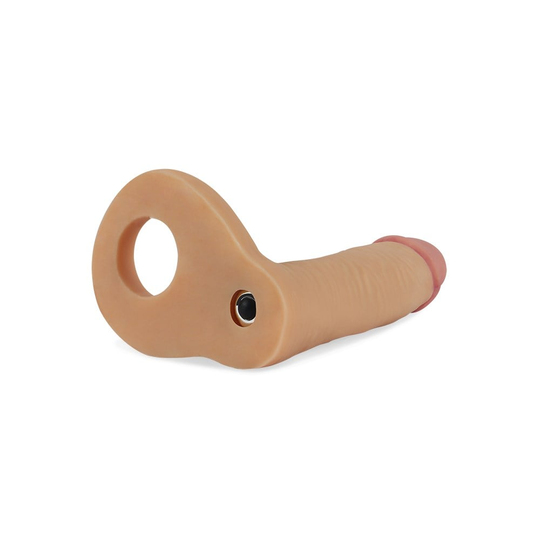 Anal VibratörLilituShop15 cm Realistik Titreşimli Anal Dildo & Penis Halkası