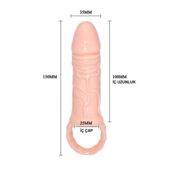  Penis Kılıfları HalkalarıLilituShop15 cm Yumuşak Silikon Penis Kılıfı
