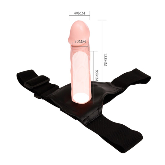 Titreşimli Straponlar PenislerLilituShop15,5 cm Belden Bağlamalı İçi Boş Protez Penis