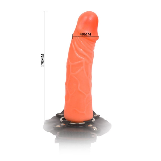Titeşimsiz Straponlar Penisler lovetoy17 cm Silikon Yapıya Sahip Kemerli Bacak Protez Bağlamalı
