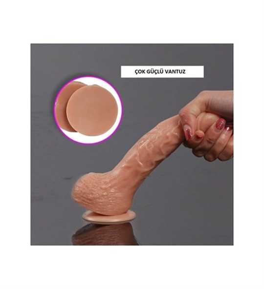 Realistik Titreşimli PenislerLilituShop18 cm 360° Oynar Başlı Titreşimli Vibratör Realistik Penis Dildo - Parker