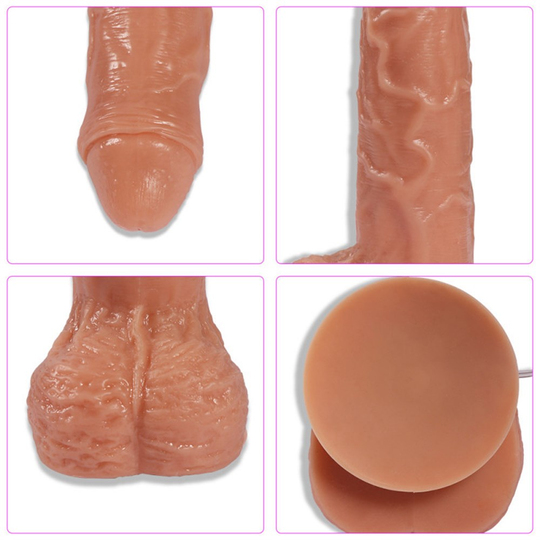 Realistik Titreşimli PenislerLilituShop18 cm 360° Oynar Başlı Titreşimli Vibratör Realistik Penis Dildo - Parker