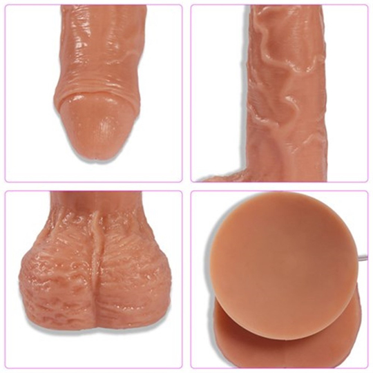 Realistik Titreşimli PenislerLilituShop18 cm 360° Oynar Başlı Titreşimli Vibratör Realistik Penis Dildo - Parker