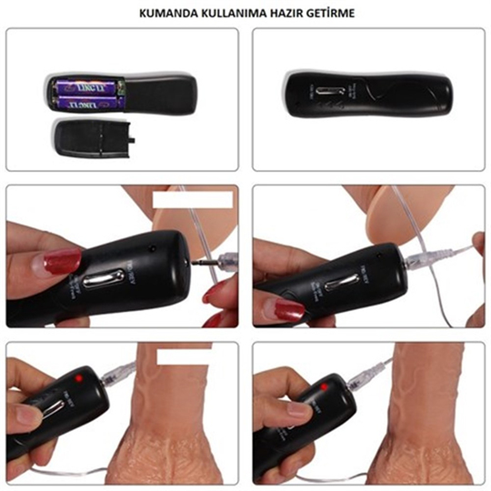 Realistik Titreşimli PenislerLilituShop18 cm 360° Oynar Başlı Titreşimli Vibratör Realistik Penis Dildo - Parker